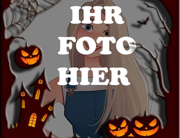 Horror haus Halloween Bilderrahmen